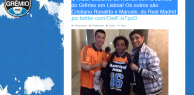 Cristiano Ronaldo e Marcelo posam com Jardel e camisa do Grêmio!